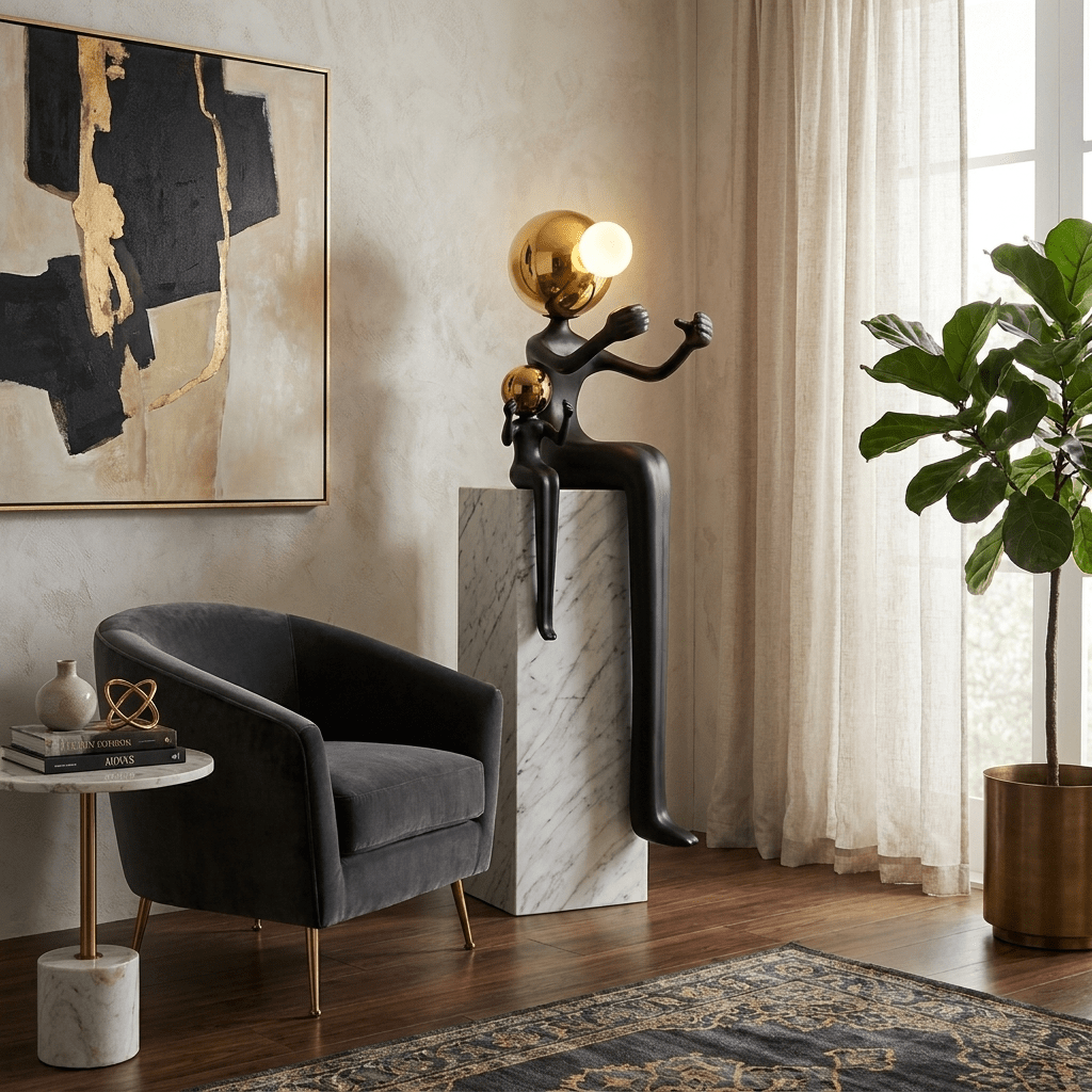 Stone Floor Lamp — Floor Lamp | Maison Monashee — view 4