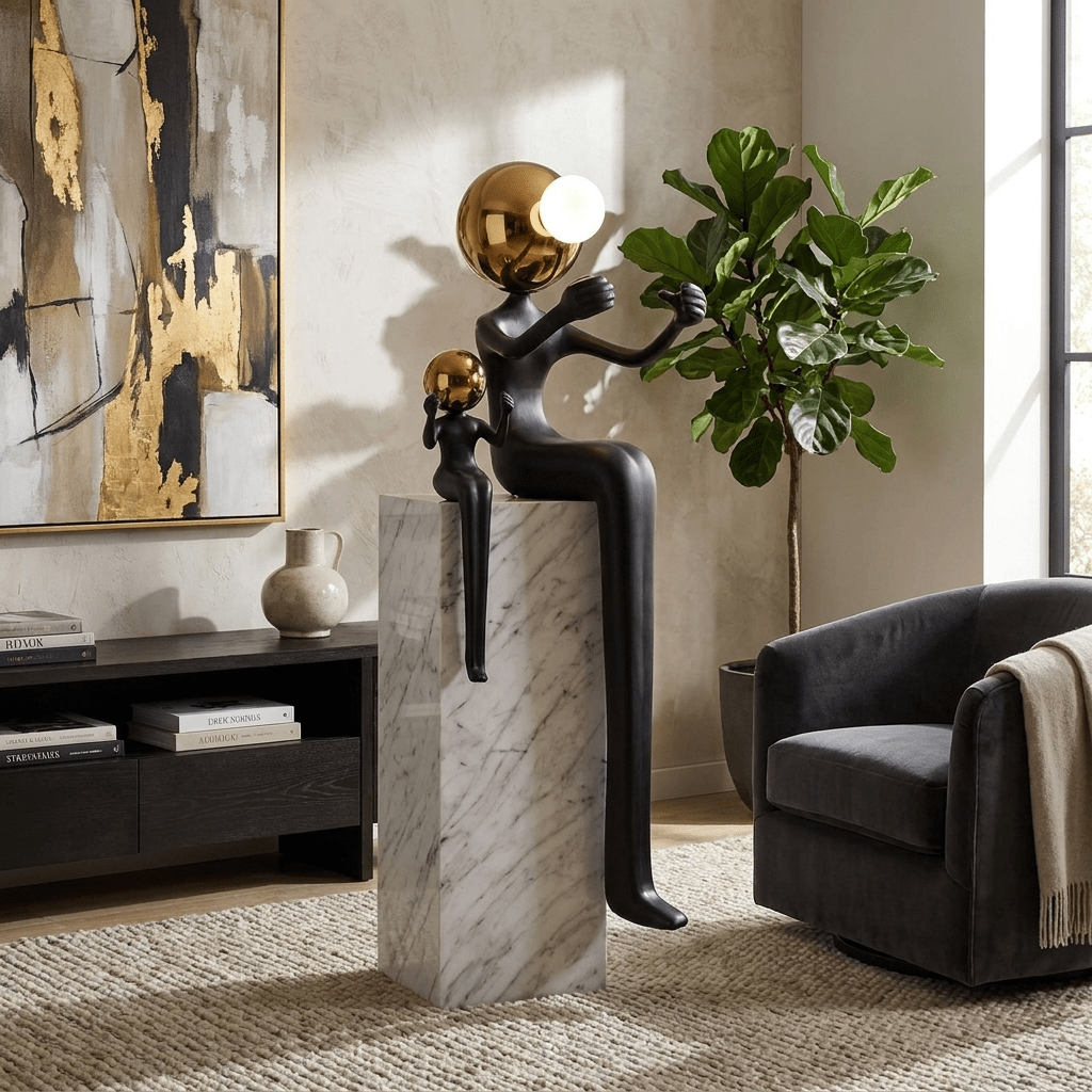 Stone Floor Lamp — Floor Lamp | Maison Monashee — view 5