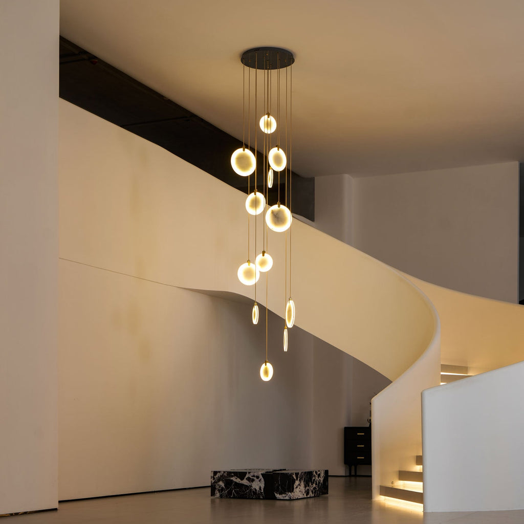 Alabaster Hanging Light Fixture — Pendant Light | Maison Monashee — view 115