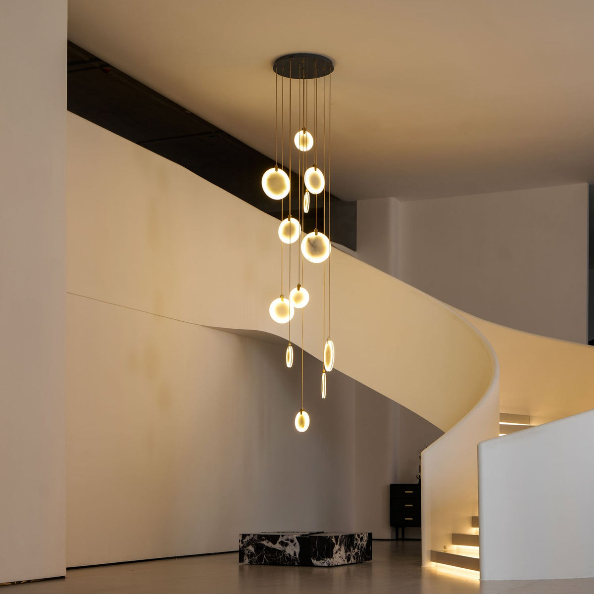 Alabaster Hanging Light Fixture — Pendant Light | Maison Monashee — view 115