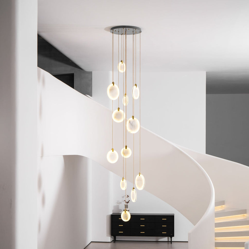 Alabaster Hanging Light Fixture — Pendant Light | Maison Monashee — view 112