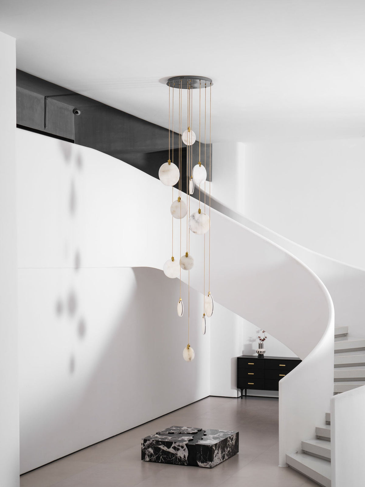 Alabaster Hanging Light Fixture — Pendant Light | Maison Monashee — view 117
