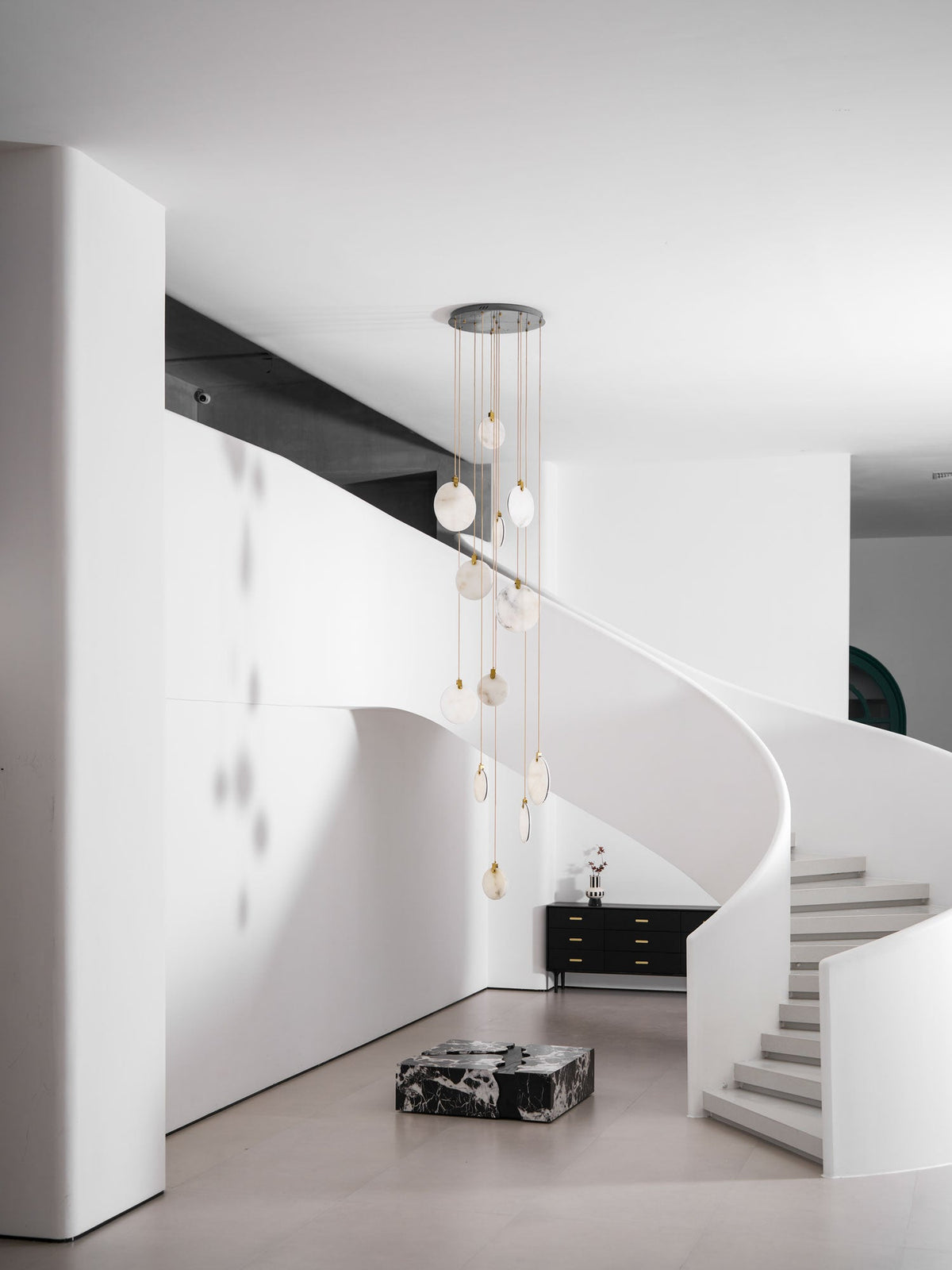 Alabaster Hanging Light Fixture — Pendant Light | Maison Monashee — view 119