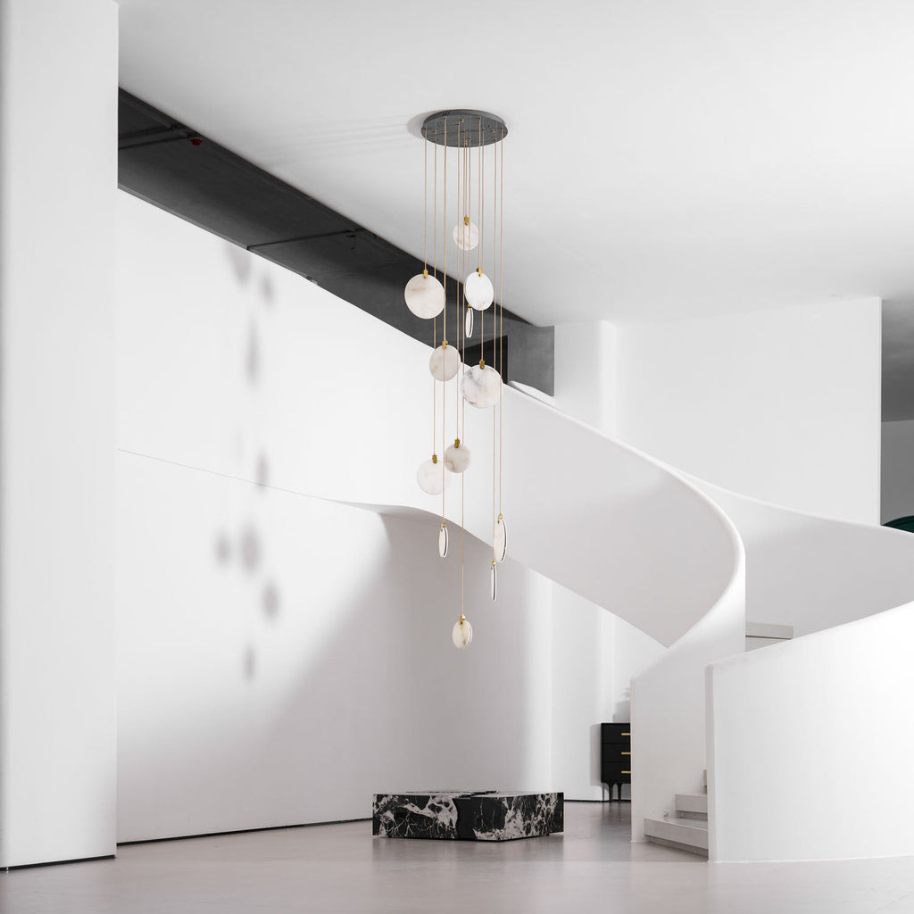 Alabaster Hanging Light Fixture — Pendant Light | Maison Monashee — view 121