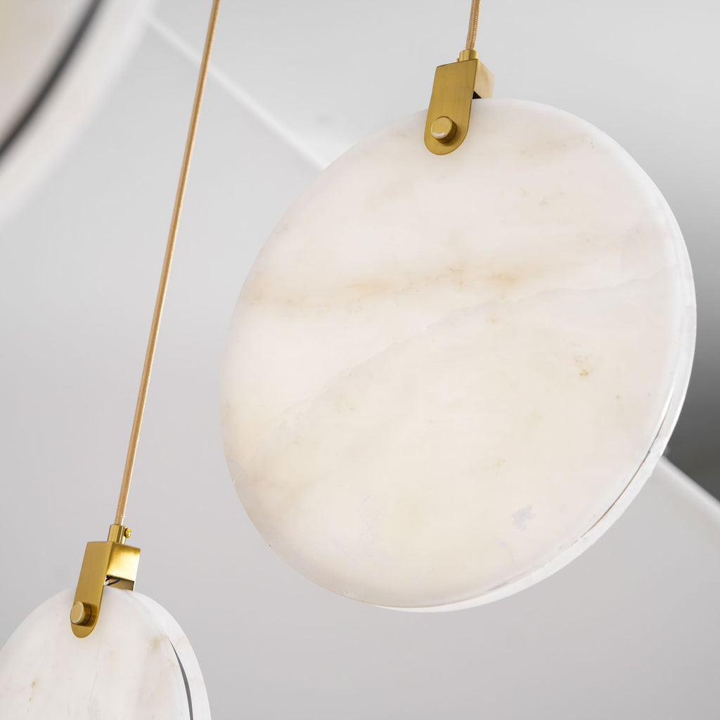 Alabaster Hanging Light Fixture — Pendant Light | Maison Monashee — view 123