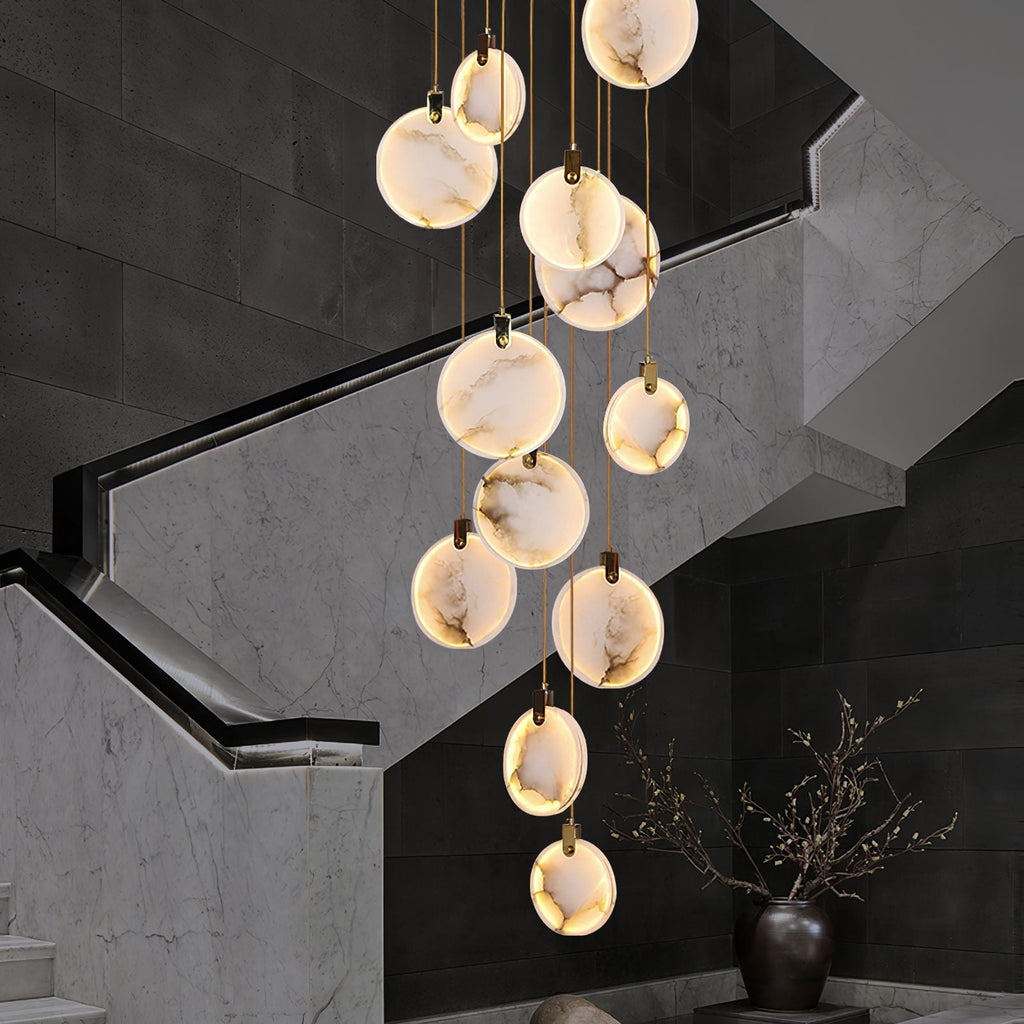 Alabaster Hanging Light Fixture — Pendant Light | Maison Monashee — view 87