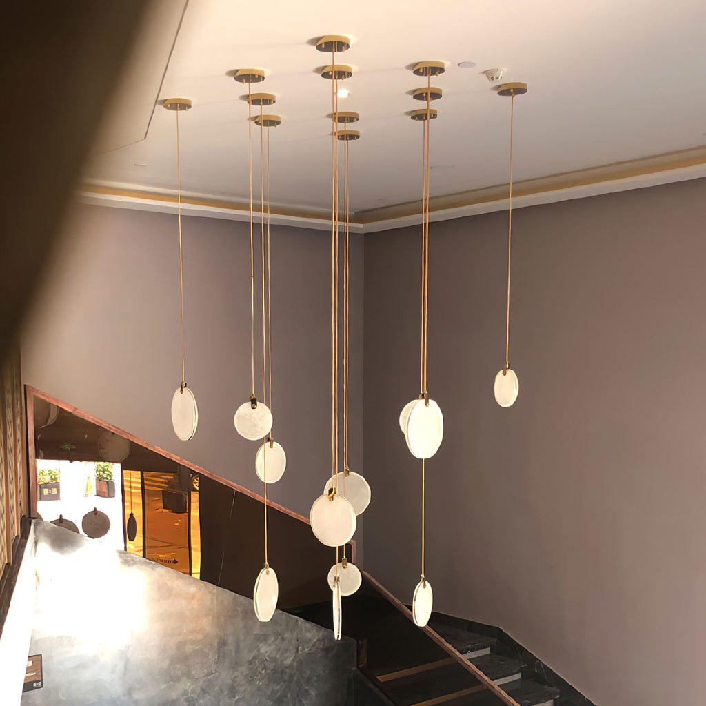 Alabaster Hanging Light Fixture — Pendant Light | Maison Monashee — view 102