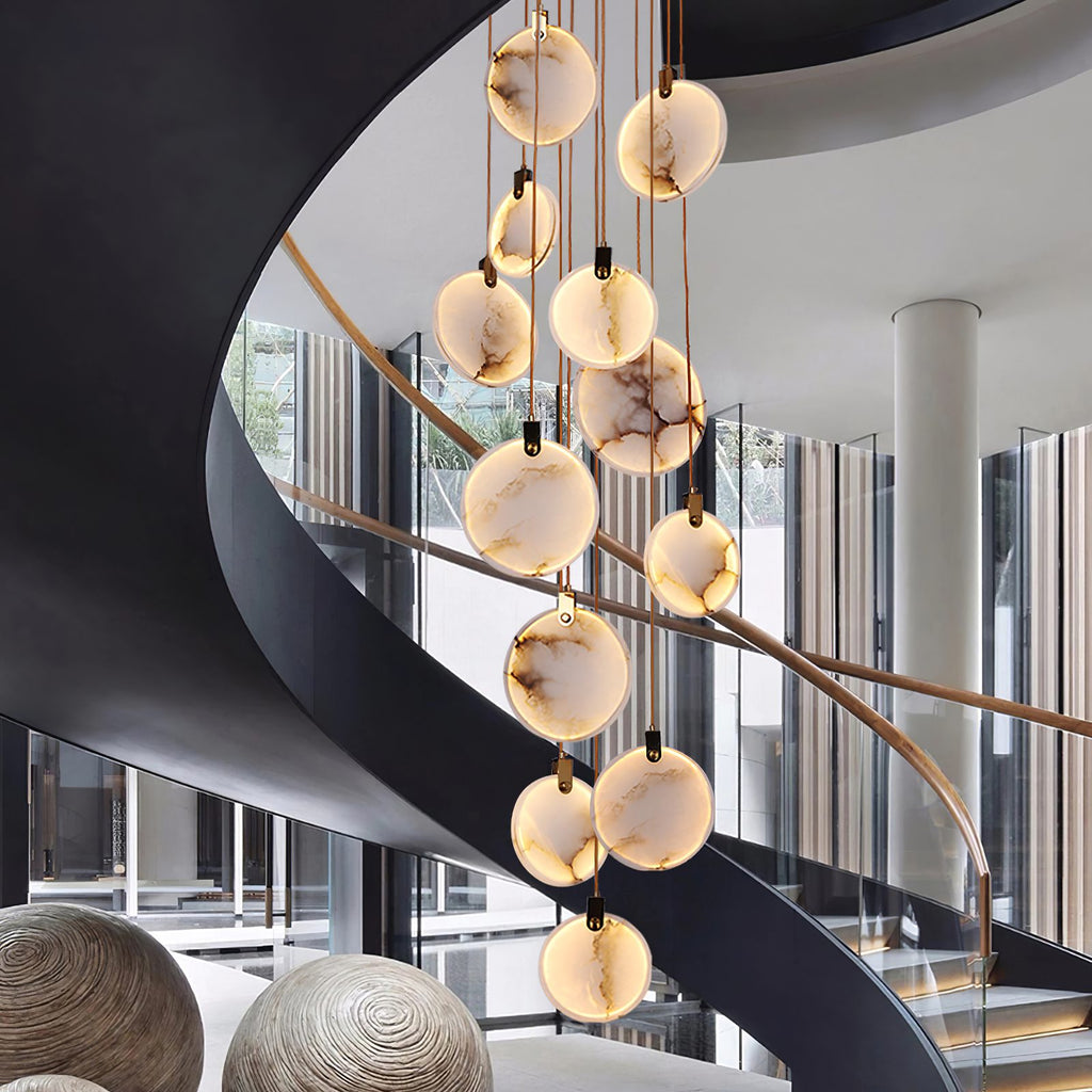Alabaster Hanging Light Fixture — Pendant Light | Maison Monashee — view 89