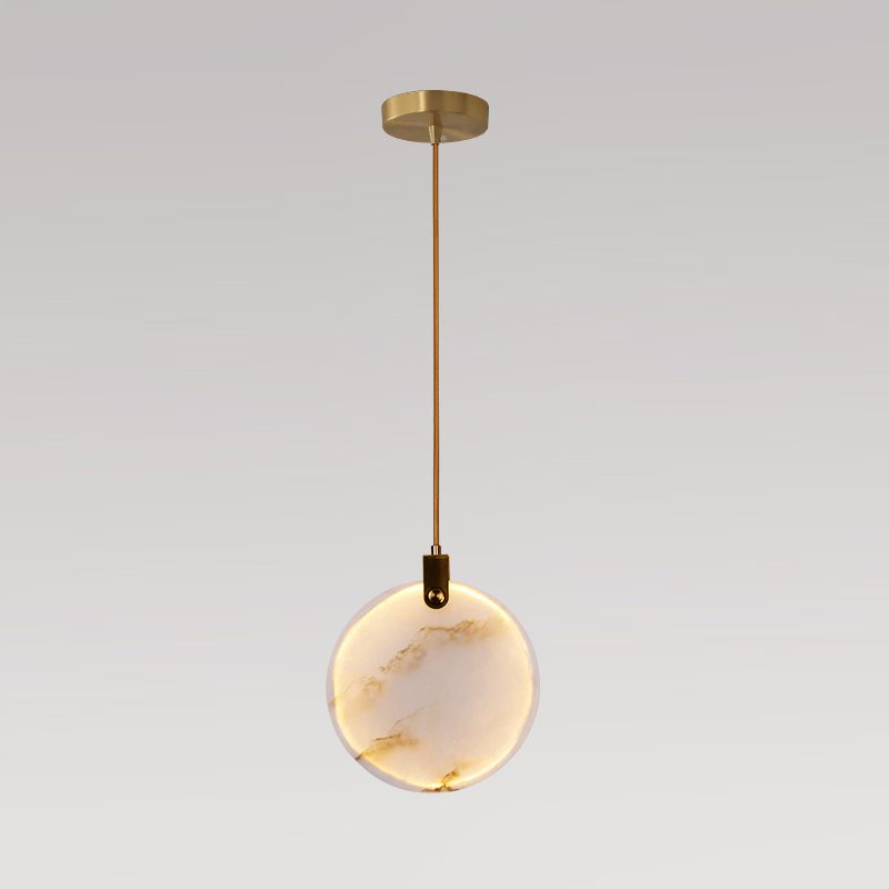 Alabaster Hanging Light Fixture — Pendant Light | Maison Monashee — view 108
