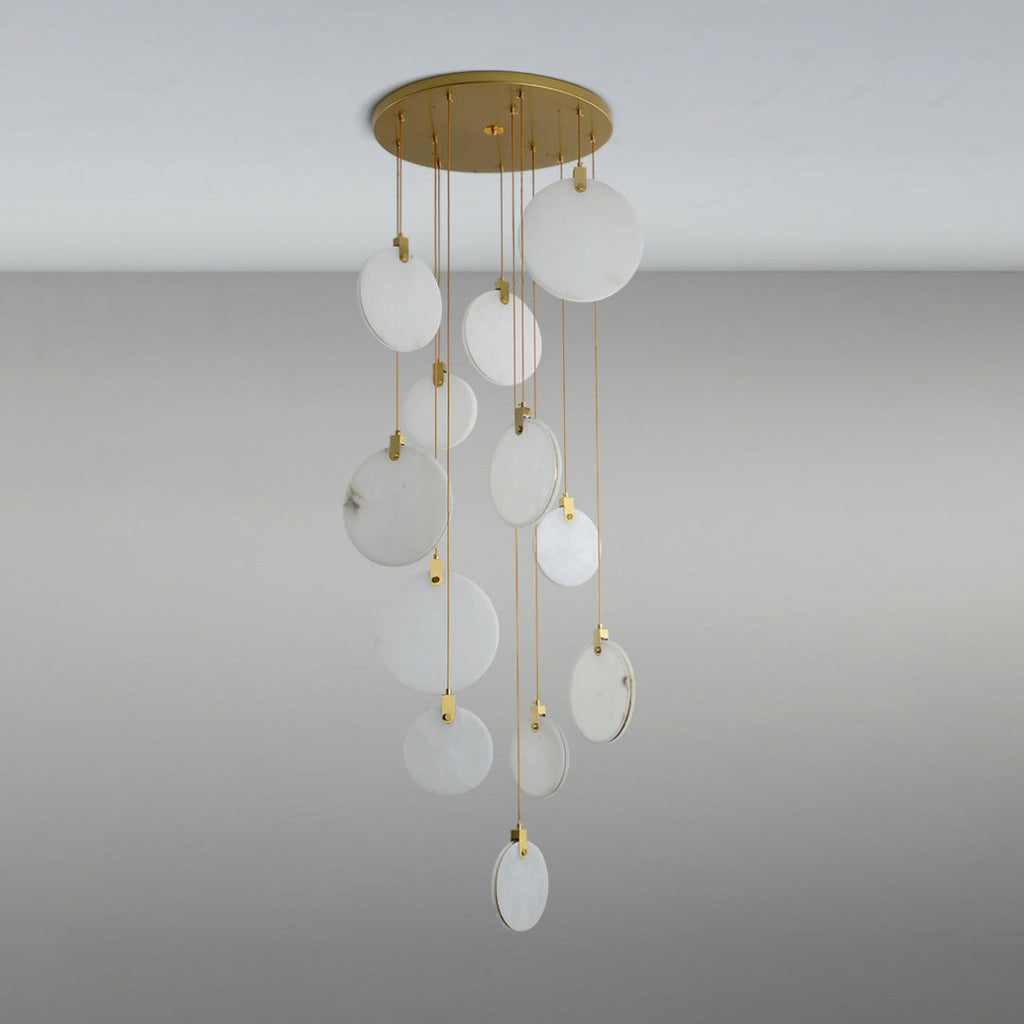 Alabaster Hanging Light Fixture — Pendant Light | Maison Monashee — view 61