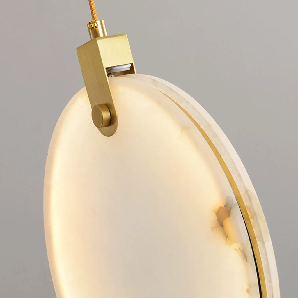 Alabaster Hanging Light Fixture — Pendant Light | Maison Monashee — view 56