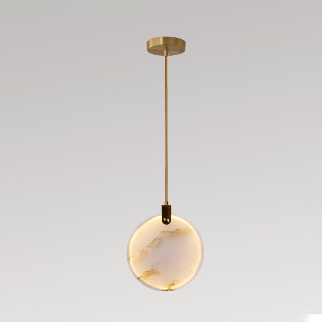 Alabaster Hanging Light Fixture — Pendant Light | Maison Monashee — view 85