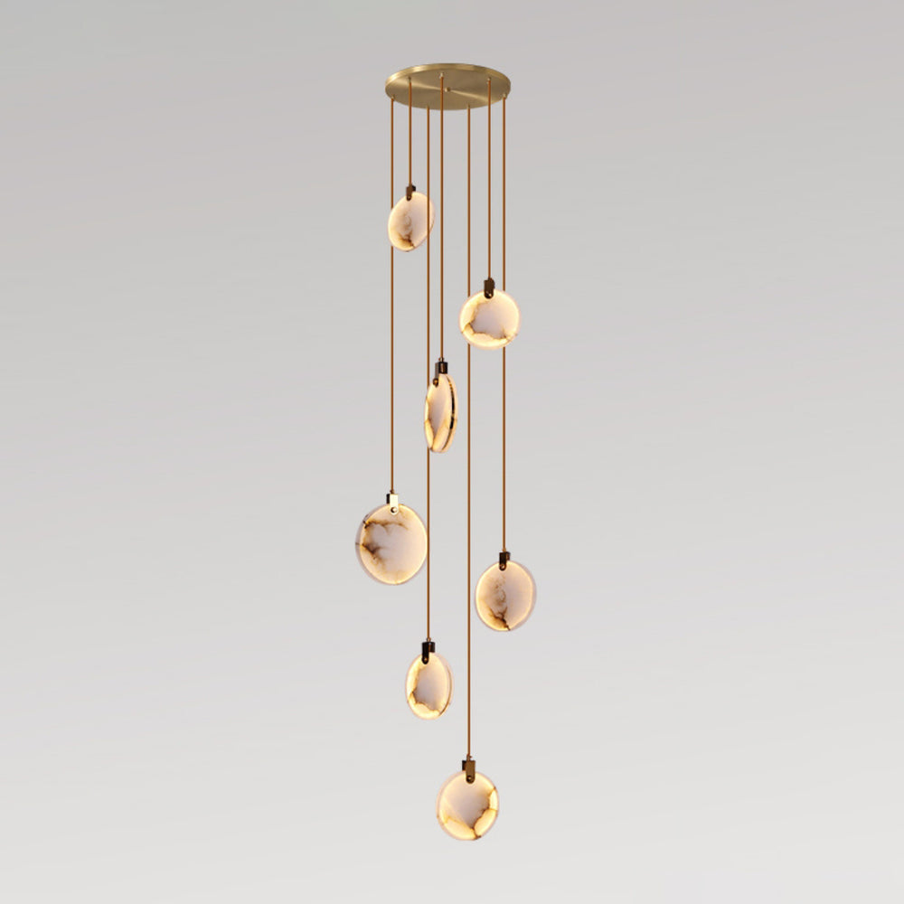 Alabaster Hanging Light Fixture — Pendant Light | Maison Monashee — view 58