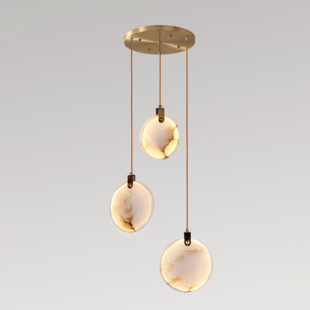 Alabaster Hanging Light Fixture — Pendant Light | Maison Monashee — view 65
