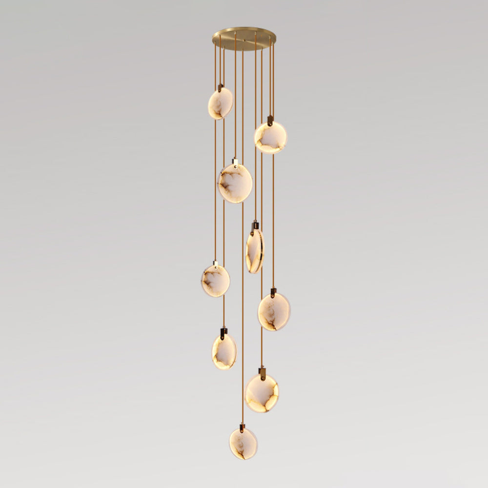 Alabaster Hanging Light Fixture — Pendant Light | Maison Monashee — view 66