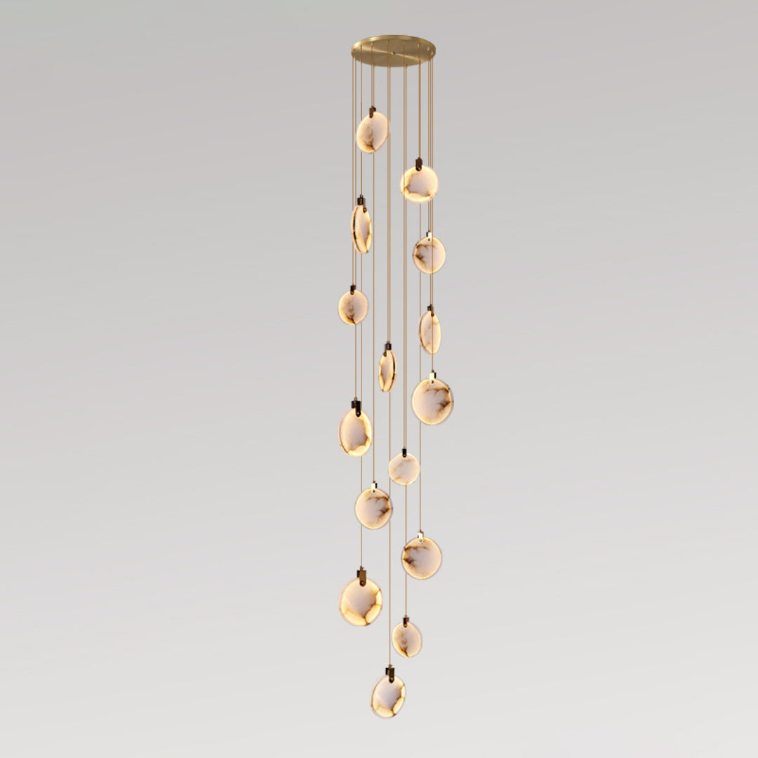 Alabaster Hanging Light Fixture — Pendant Light | Maison Monashee — view 67