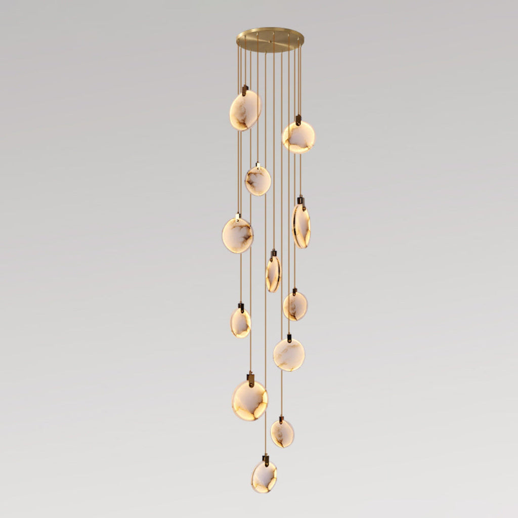 Alabaster Hanging Light Fixture — Pendant Light | Maison Monashee — view 69