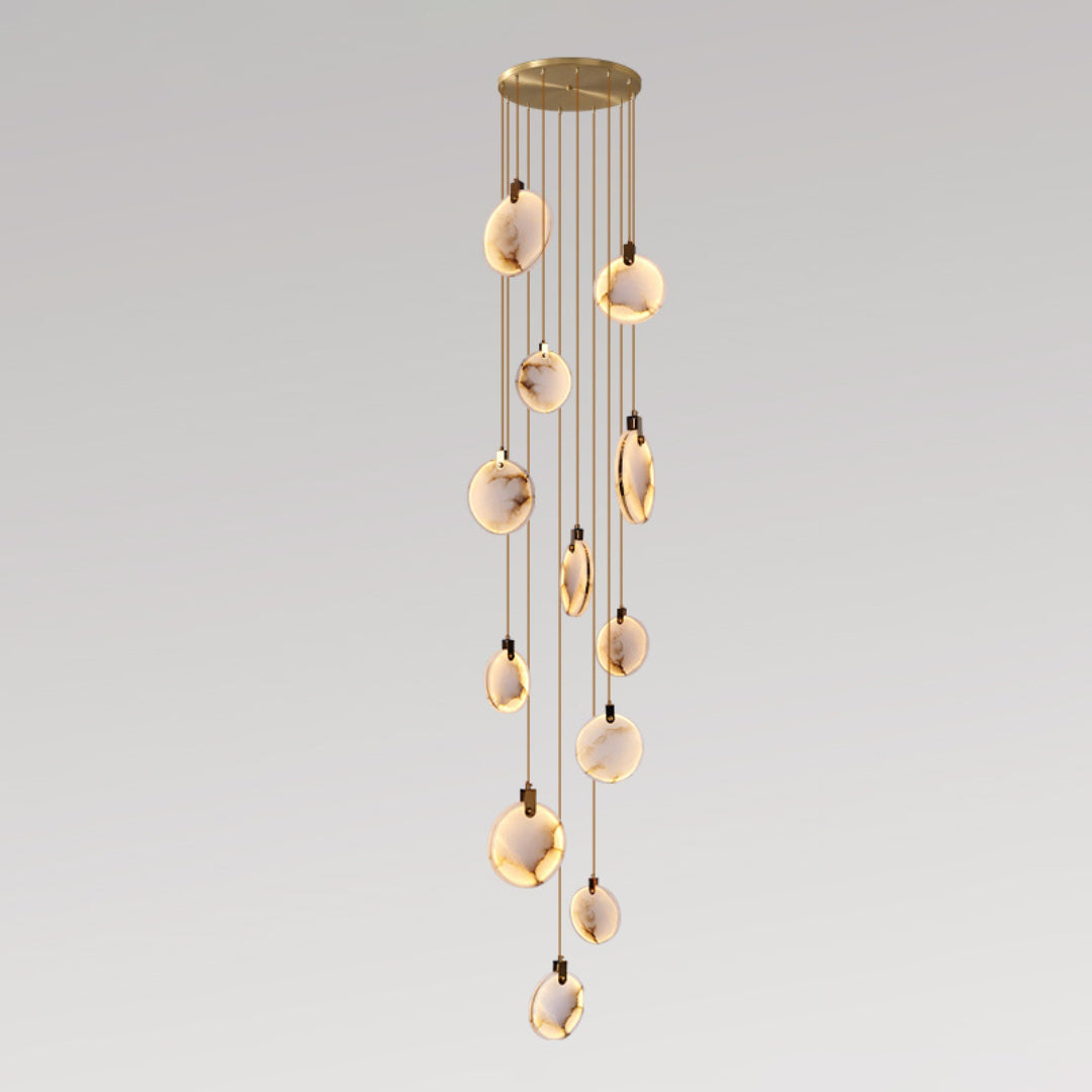 Alabaster Hanging Light Fixture — Pendant Light | Maison Monashee — view 69