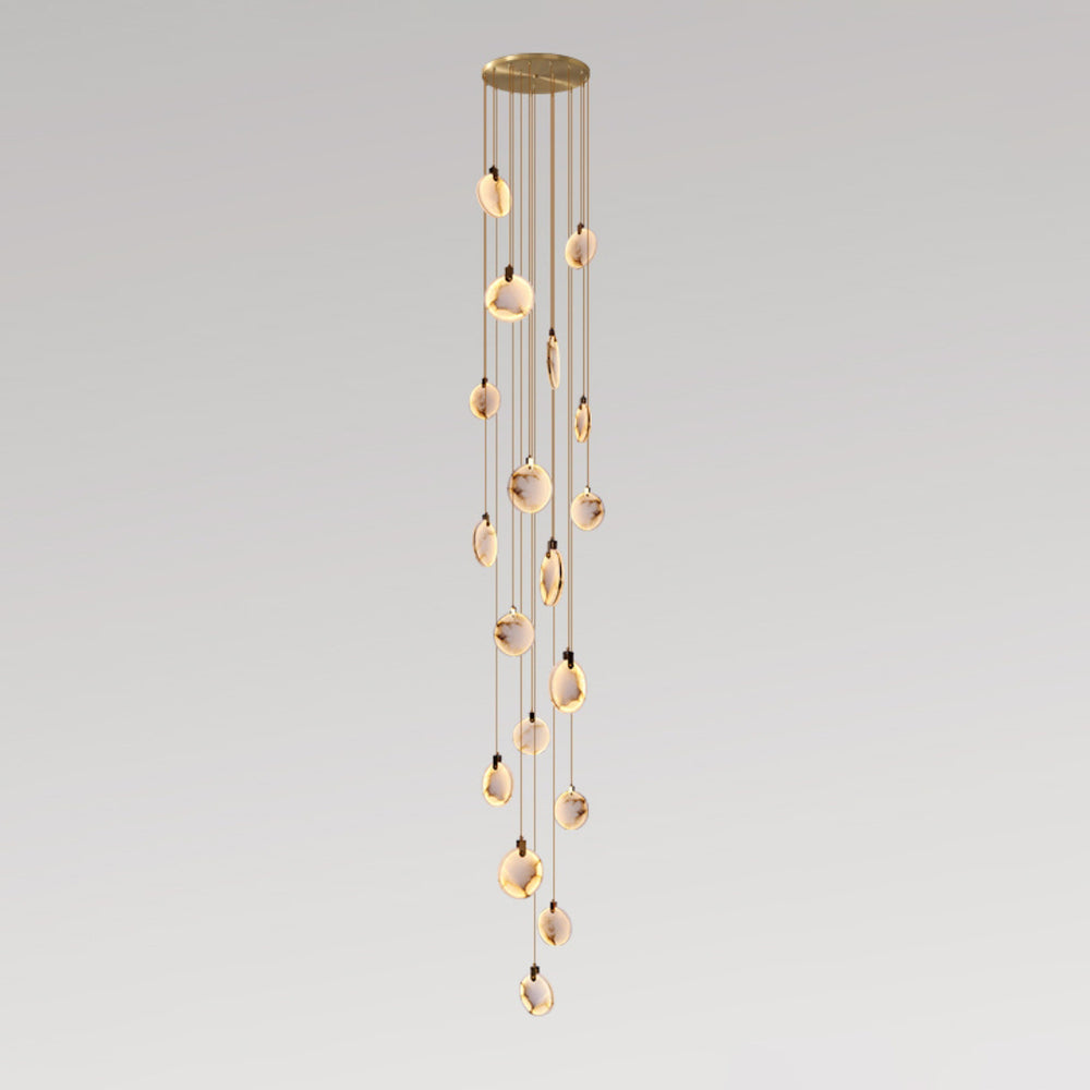 Alabaster Hanging Light Fixture — Pendant Light | Maison Monashee — view 70