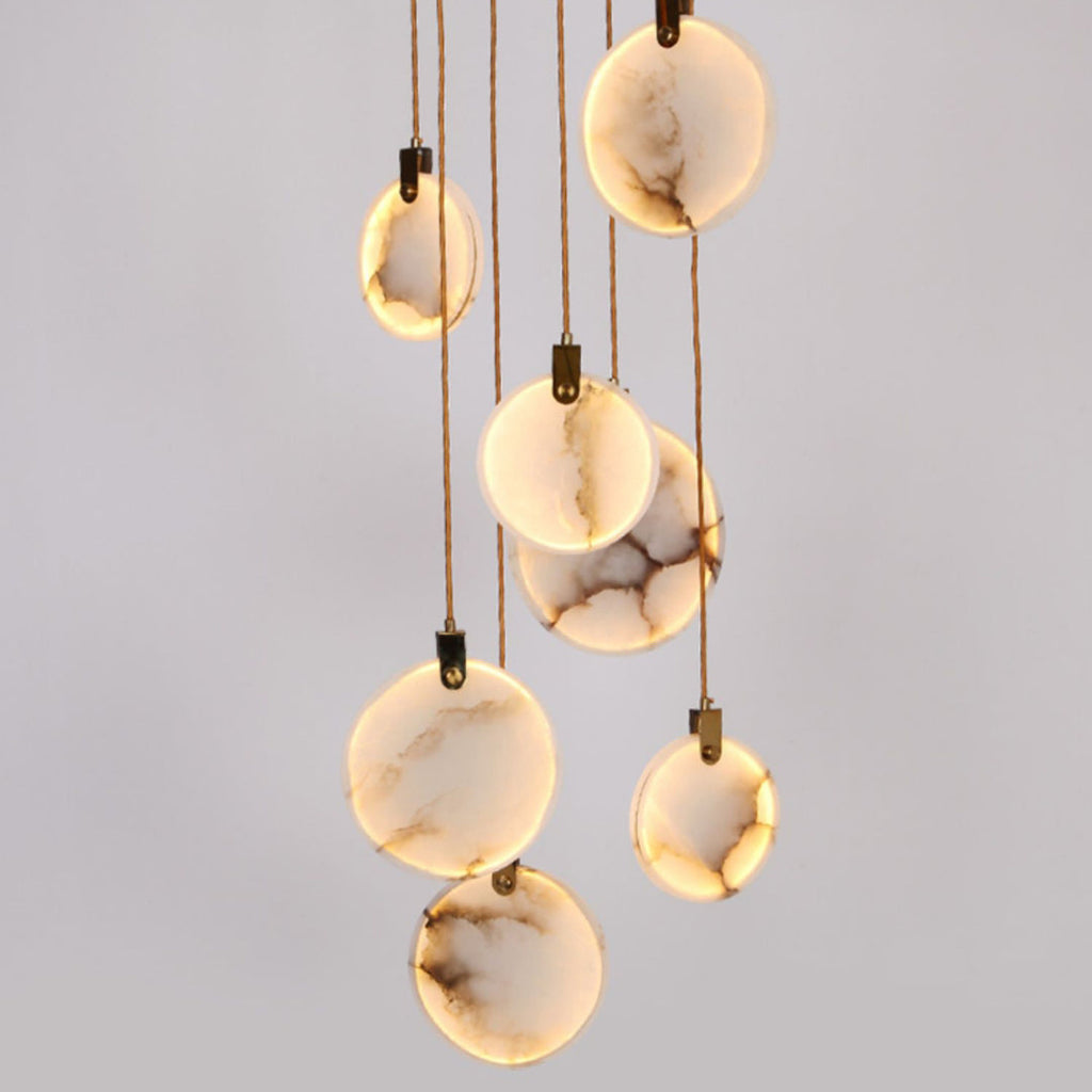 Alabaster Hanging Light Fixture — Pendant Light | Maison Monashee — view 71
