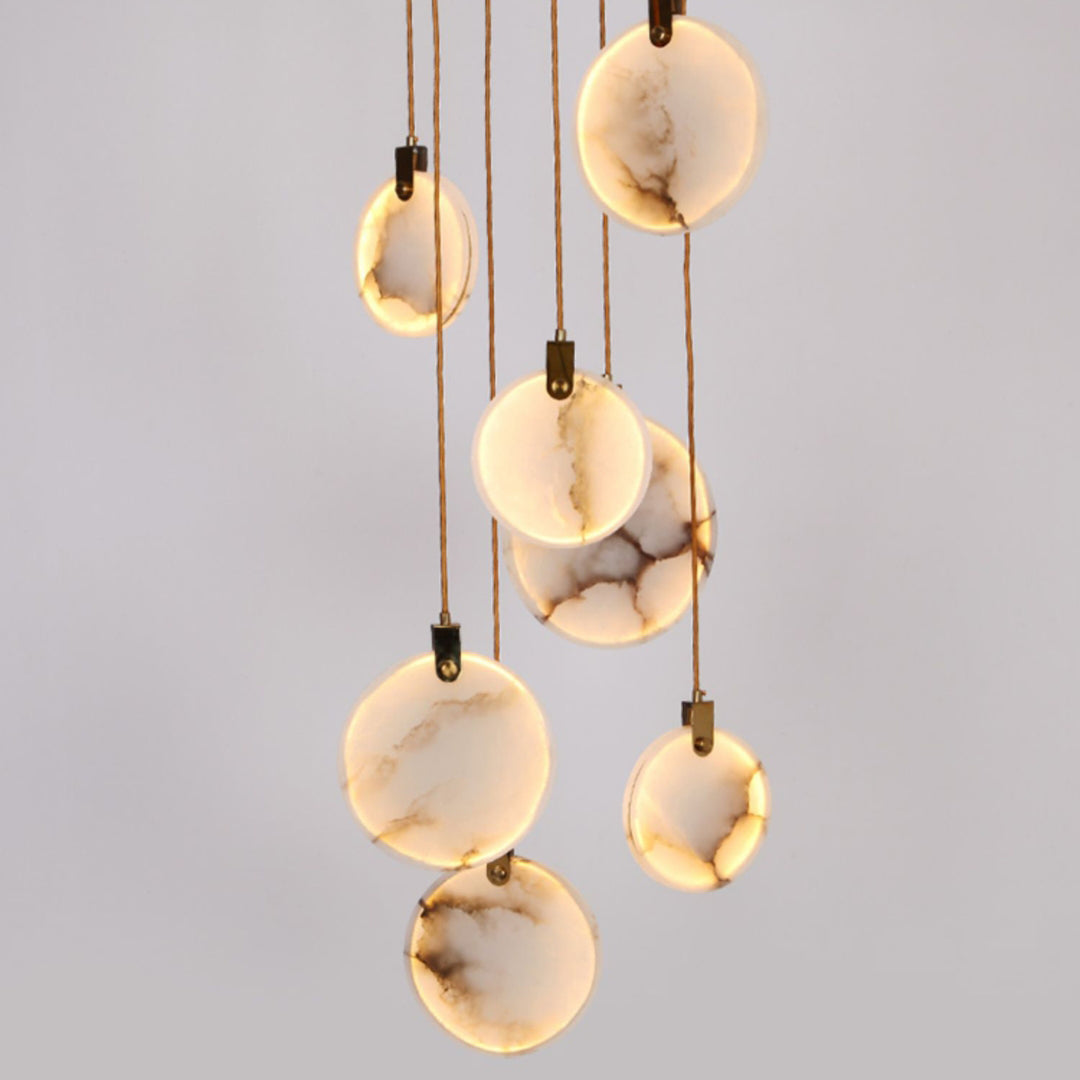 Alabaster Hanging Light Fixture — Pendant Light | Maison Monashee — view 71
