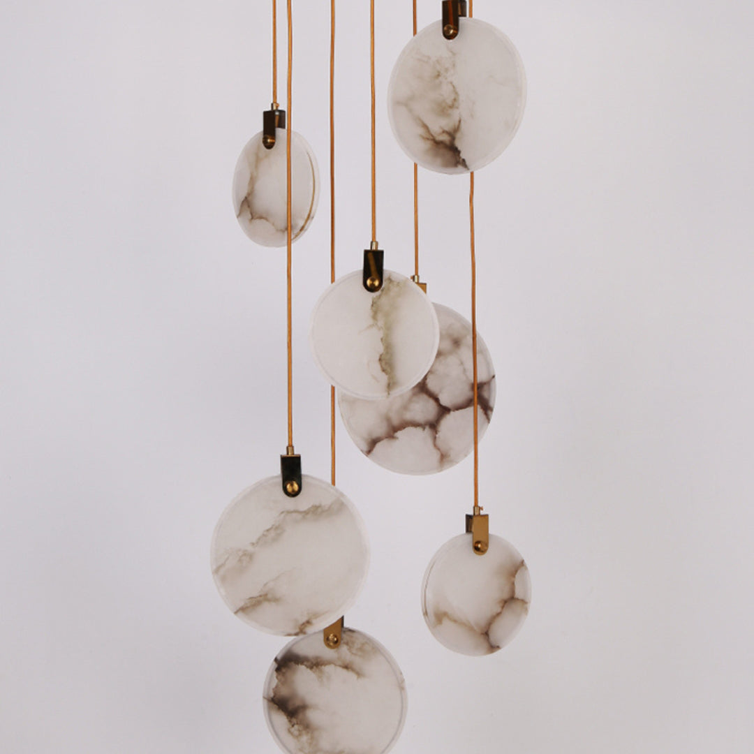 Alabaster Hanging Light Fixture — Pendant Light | Maison Monashee — view 72