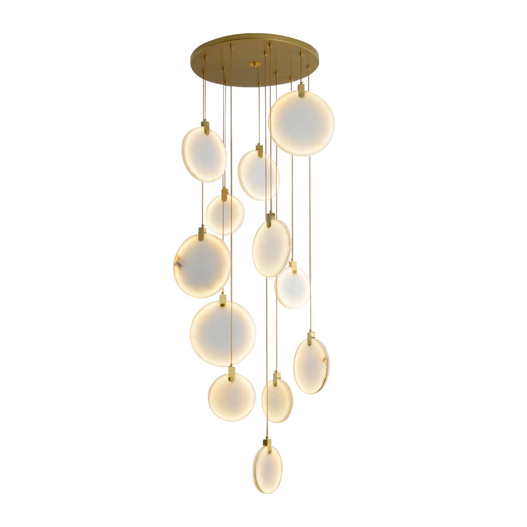 Alabaster Hanging Light Fixture — Pendant Light | Maison Monashee — view 73