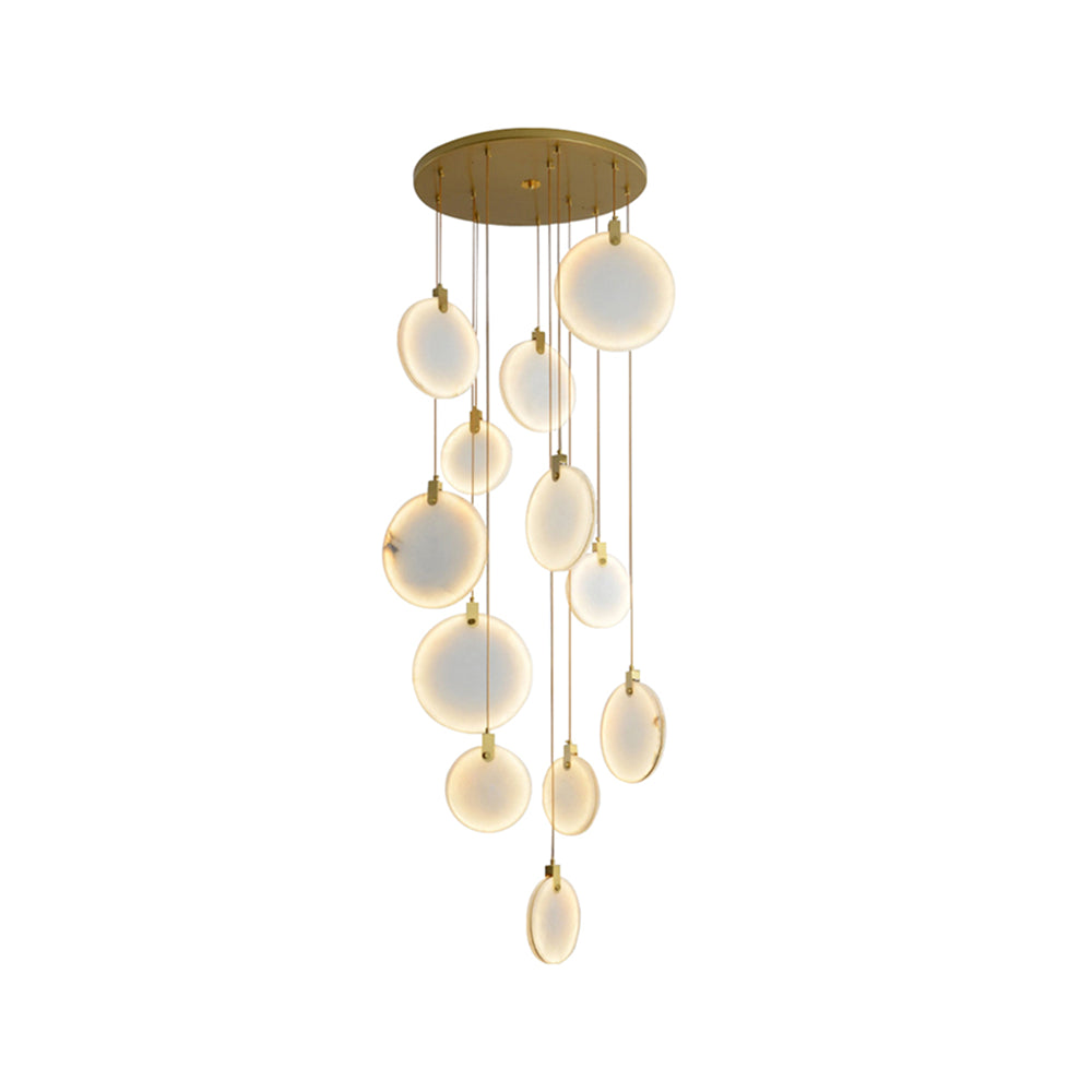 Alabaster Hanging Light Fixture — Pendant Light | Maison Monashee — view 74