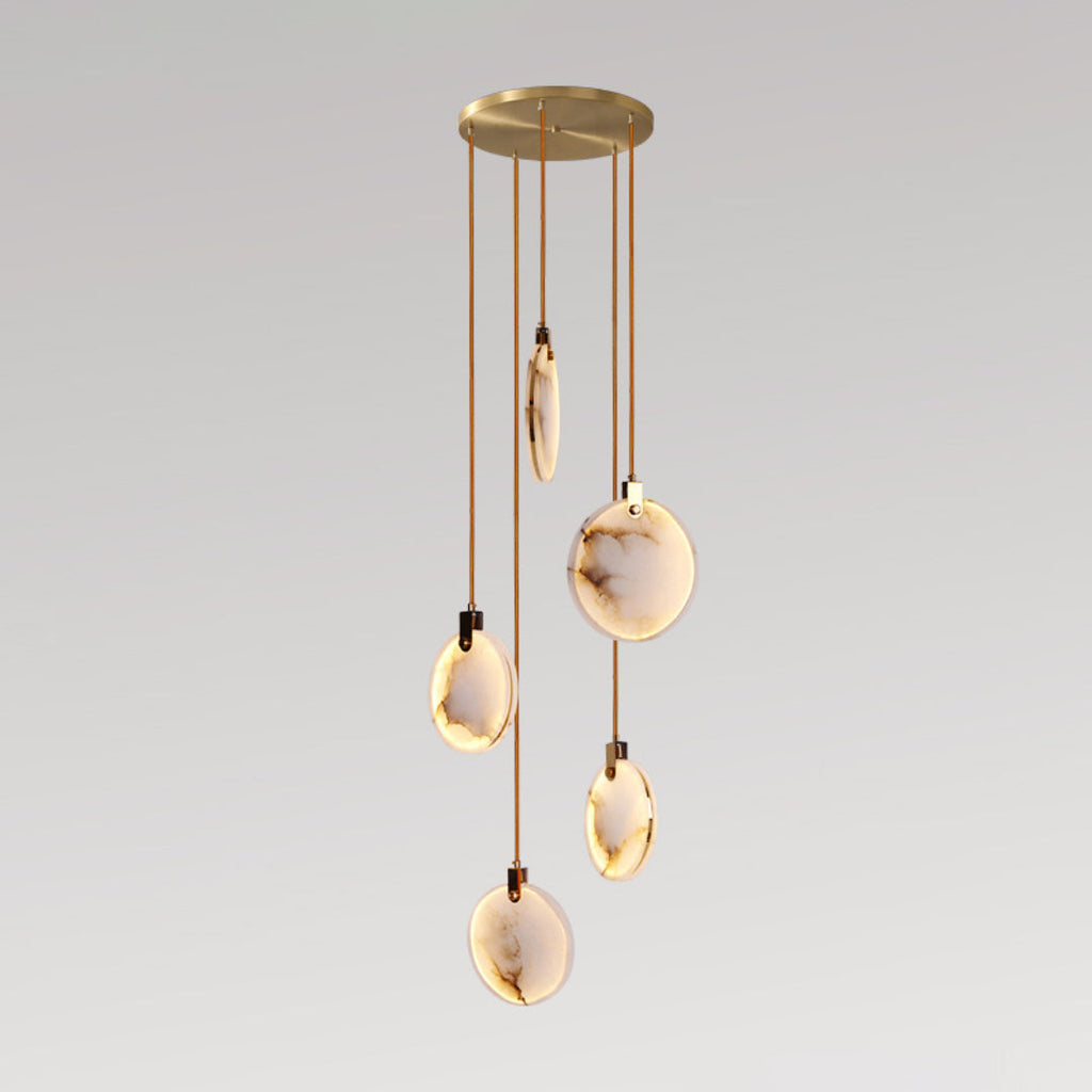 Alabaster Hanging Light Fixture — Pendant Light | Maison Monashee — view 64