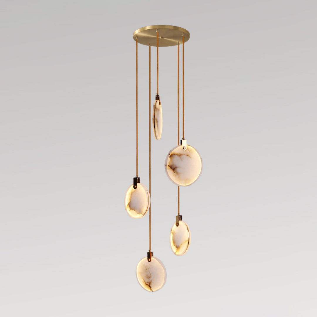 Alabaster Hanging Light Fixture — Pendant Light | Maison Monashee — view 64