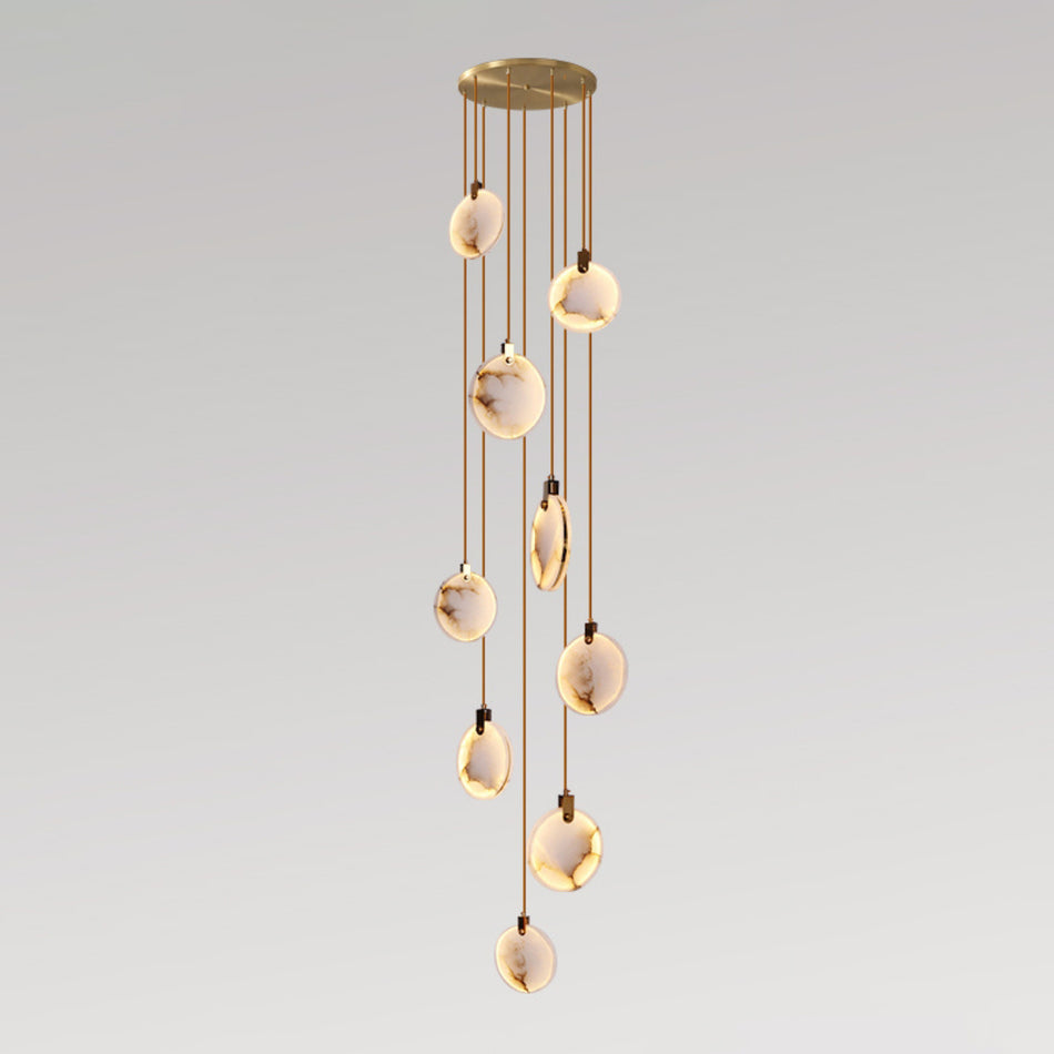 Alabaster Hanging Light Fixture — Pendant Light | Maison Monashee — view 82