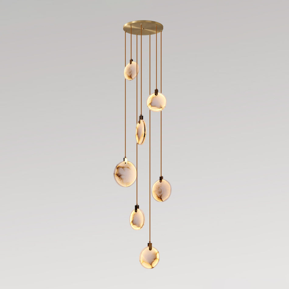 Alabaster Hanging Light Fixture — Pendant Light | Maison Monashee — view 83