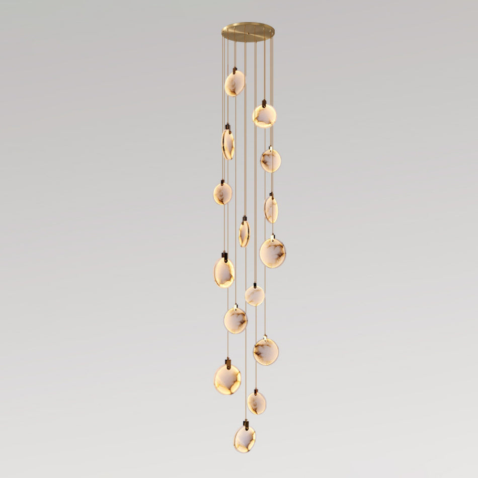 Alabaster Hanging Light Fixture — Pendant Light | Maison Monashee — view 84