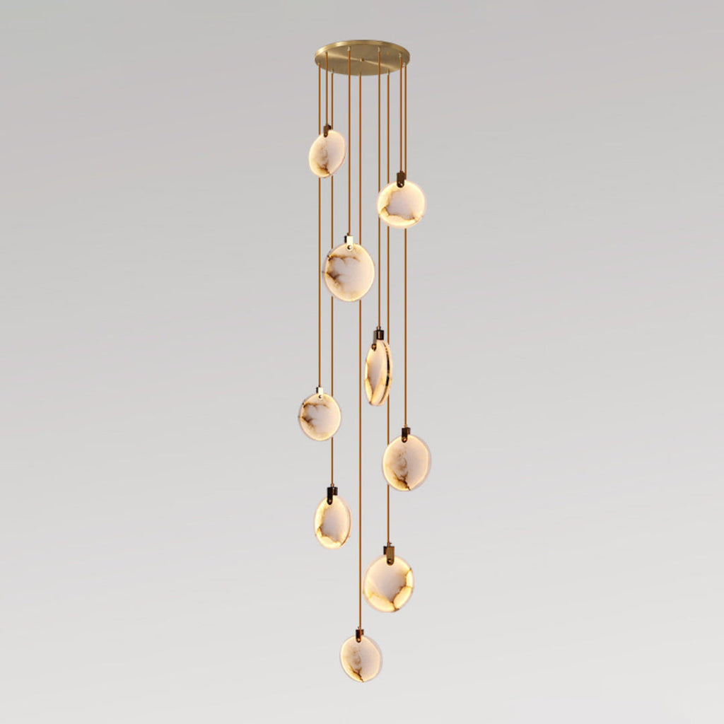 Alabaster Hanging Light Fixture — Pendant Light | Maison Monashee — view 63