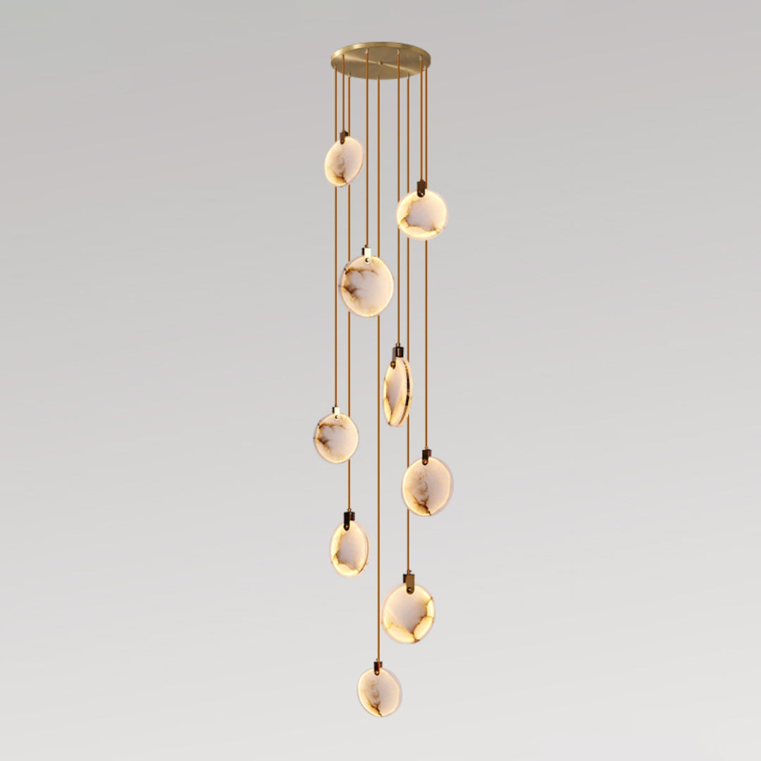 Alabaster Hanging Light Fixture — Pendant Light | Maison Monashee — view 63