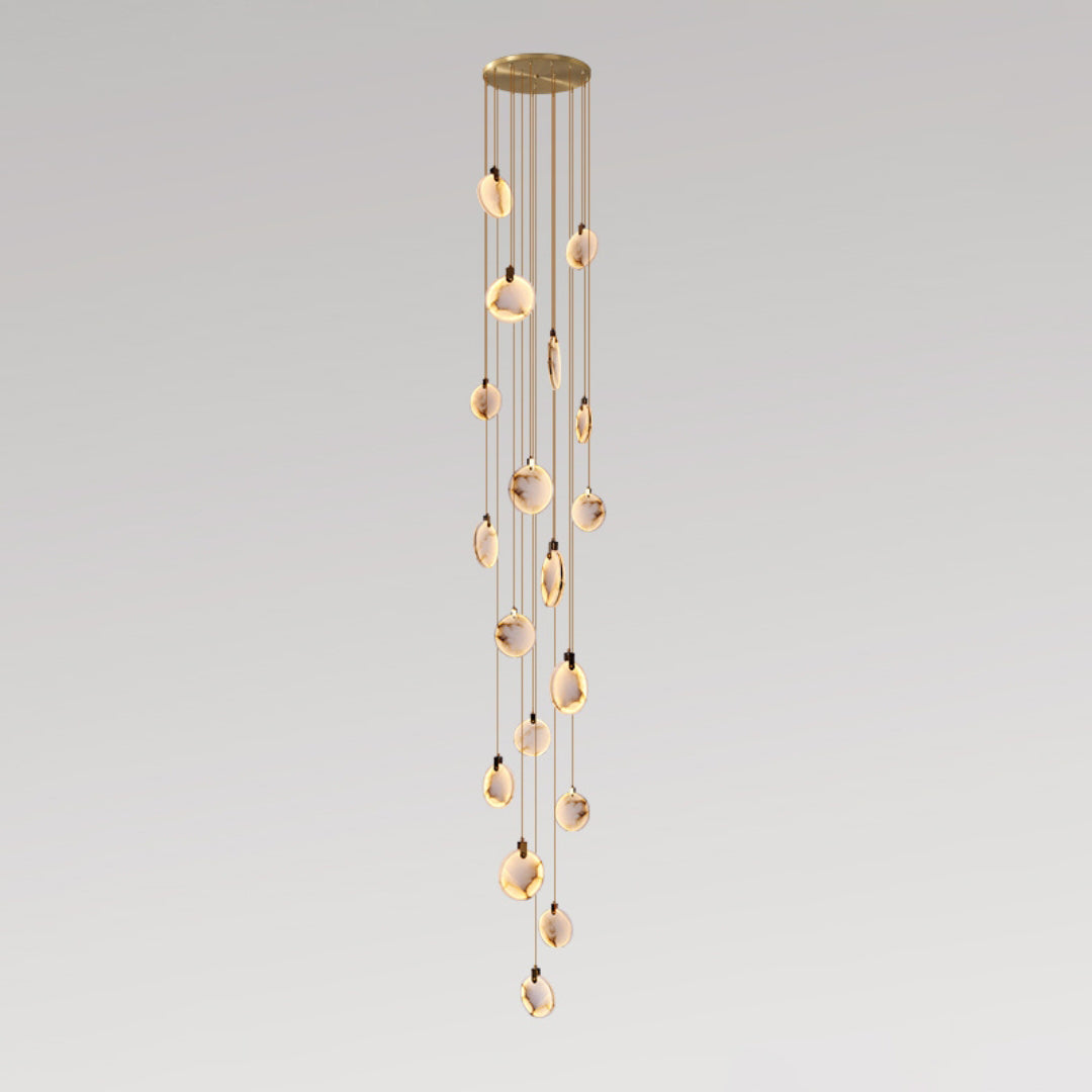 Alabaster Hanging Light Fixture — Pendant Light | Maison Monashee — view 60