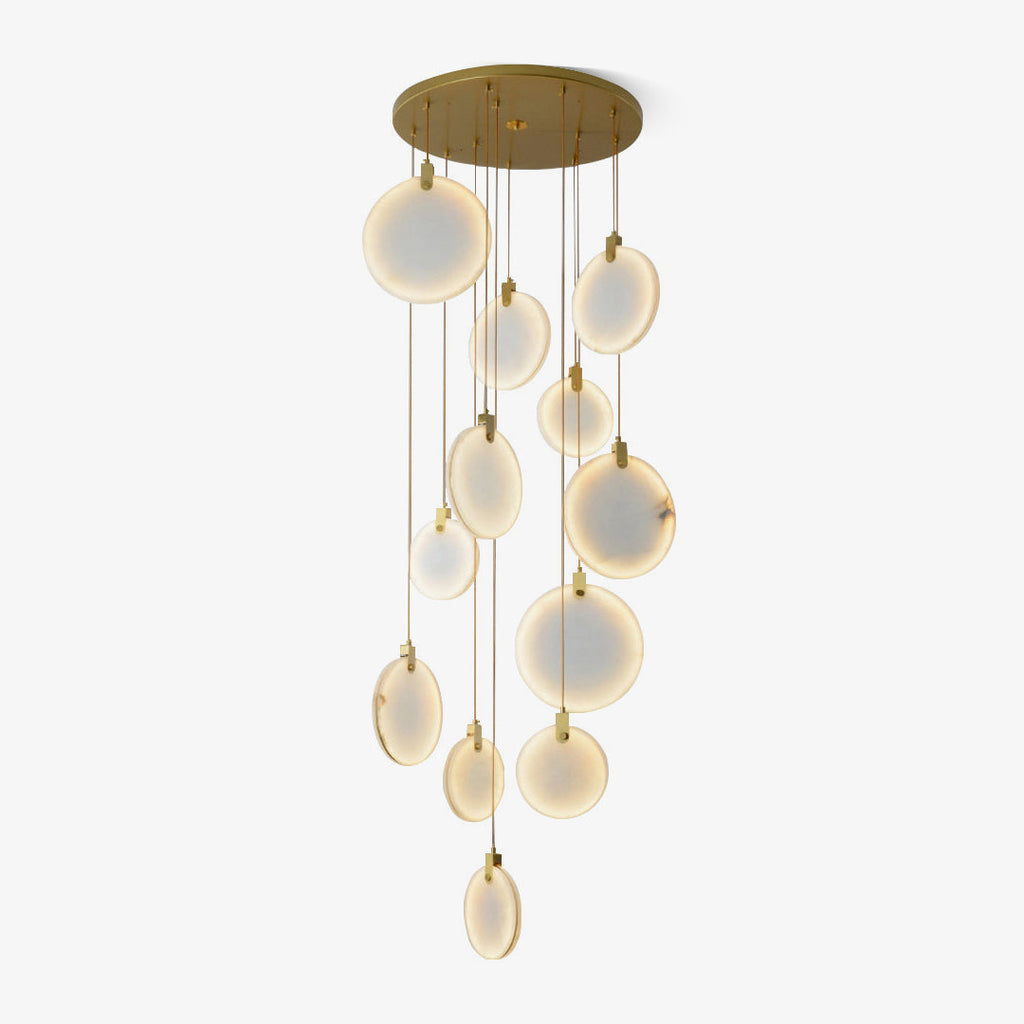 Alabaster Hanging Light Fixture — Pendant Light | Maison Monashee