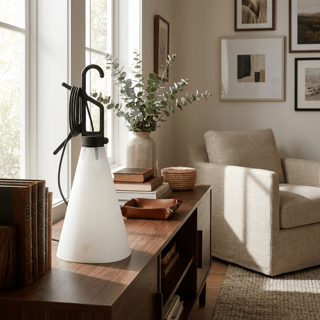 Modern Black Bedside Lamp — Table Lamp | Maison Monashee — view 17