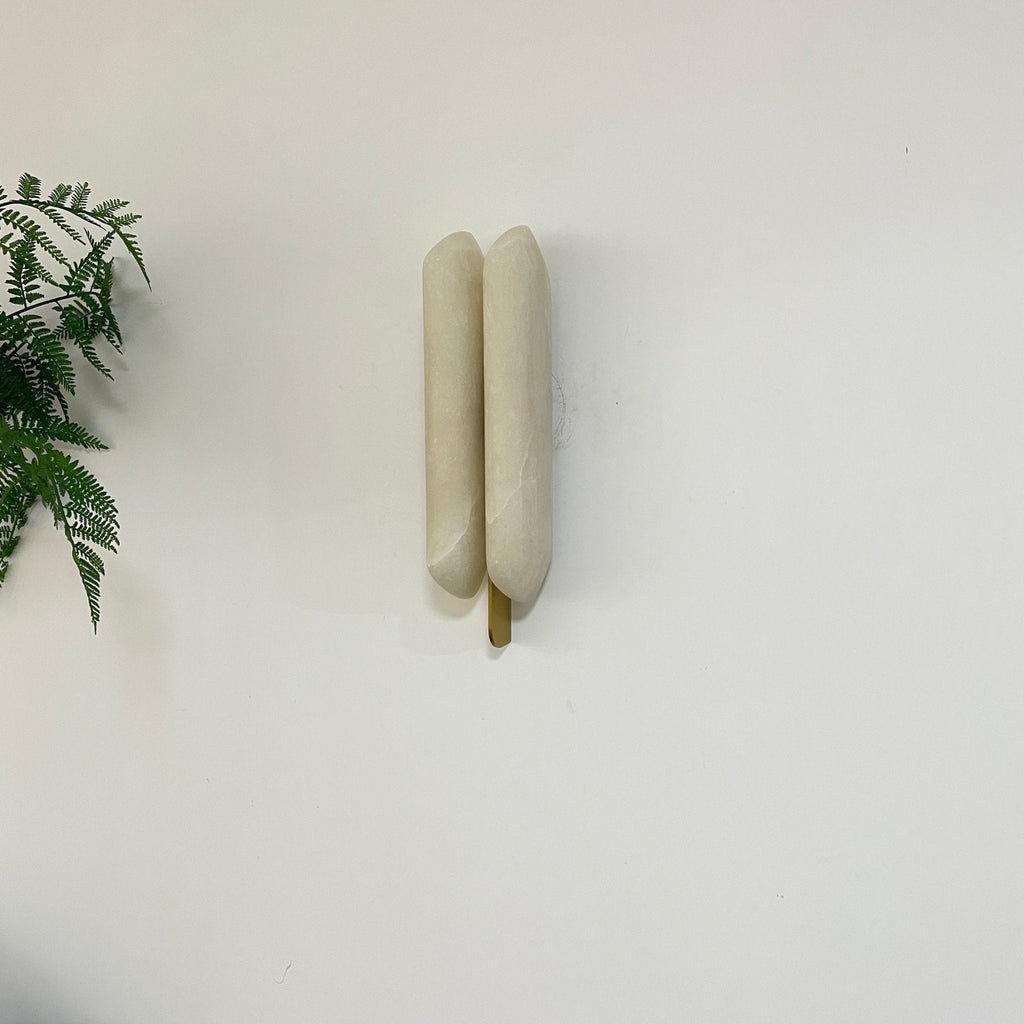 Large Alabaster Wall Sconce — Wall Sconce | Maison Monashee — view 8