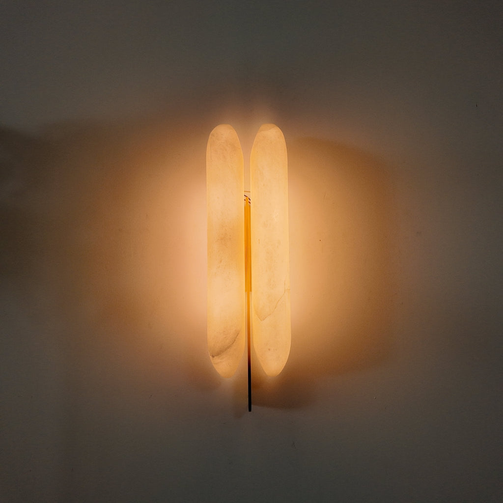 Large Alabaster Wall Sconce — Wall Sconce | Maison Monashee — view 9