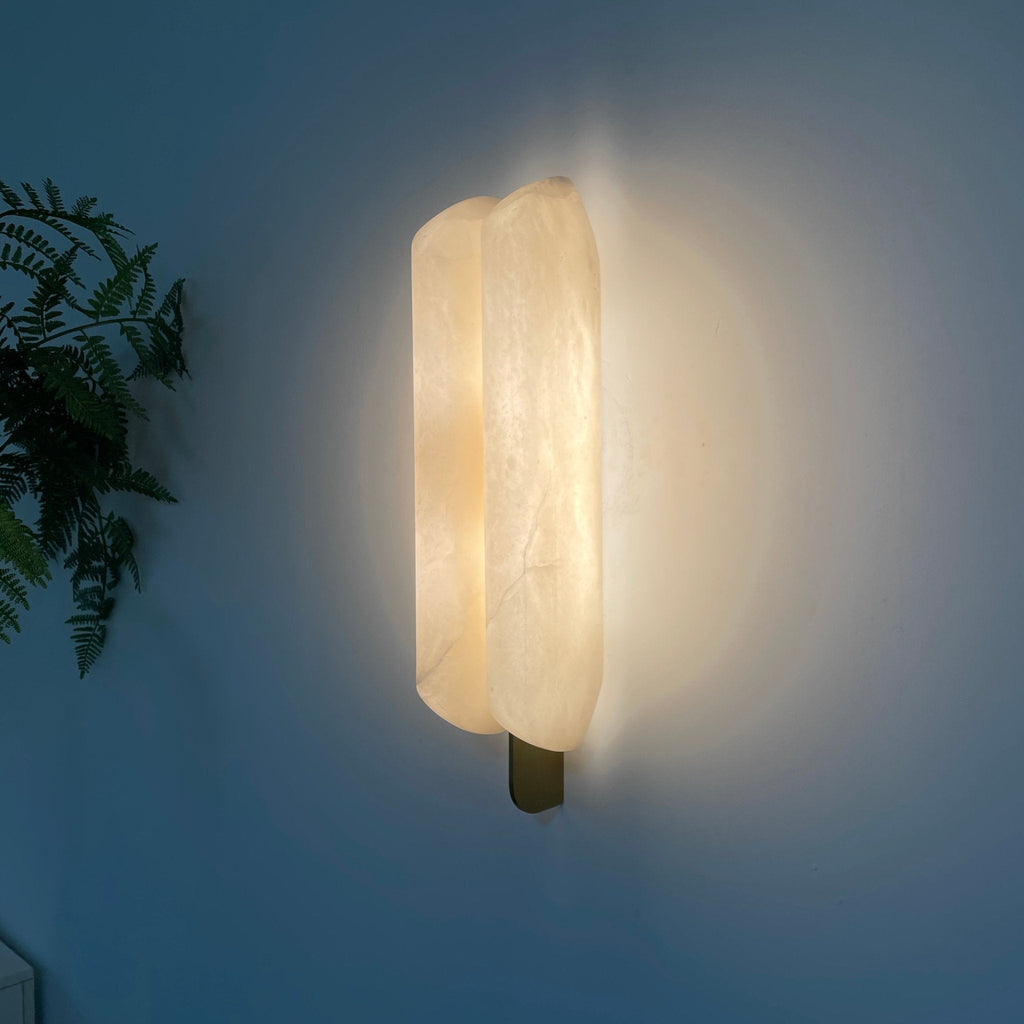 Large Alabaster Wall Sconce — Wall Sconce | Maison Monashee — view 10