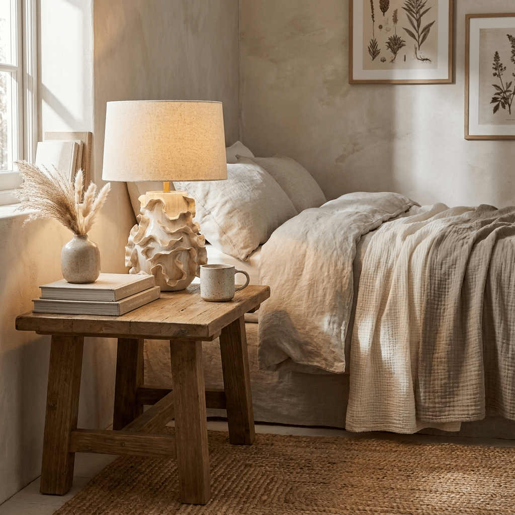 Off White Ceramic Table Lamp — Table Lamp | Maison Monashee — view 3