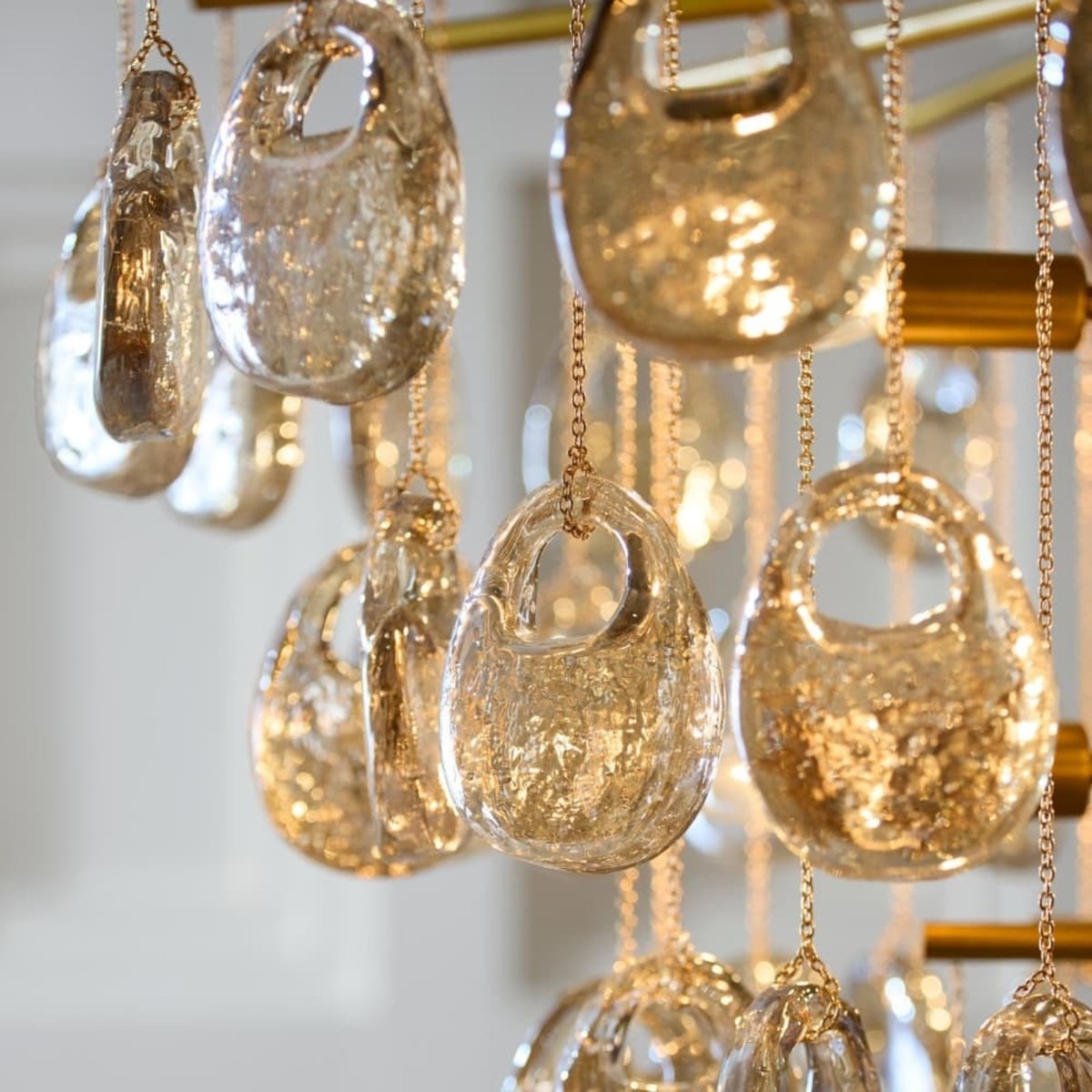 Seeded Glass Chandelier — Chandelier | Maison Monashee — view 4