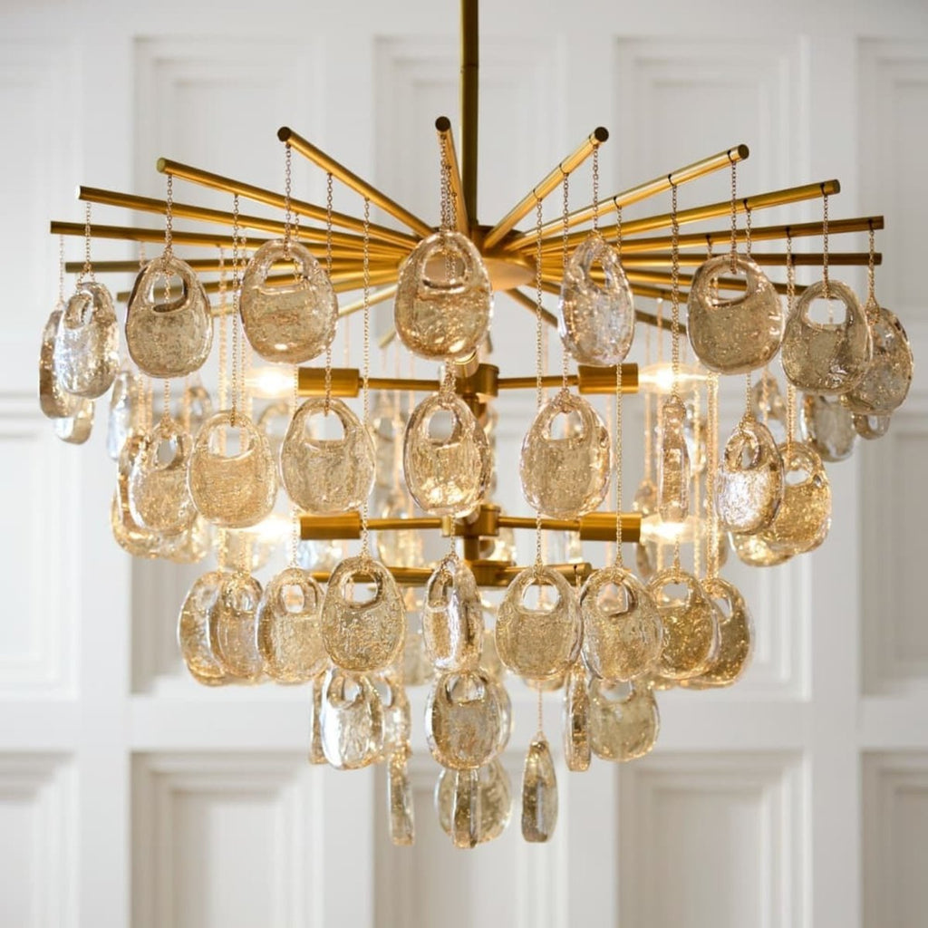 Seeded Glass Chandelier — Chandelier | Maison Monashee — view 3