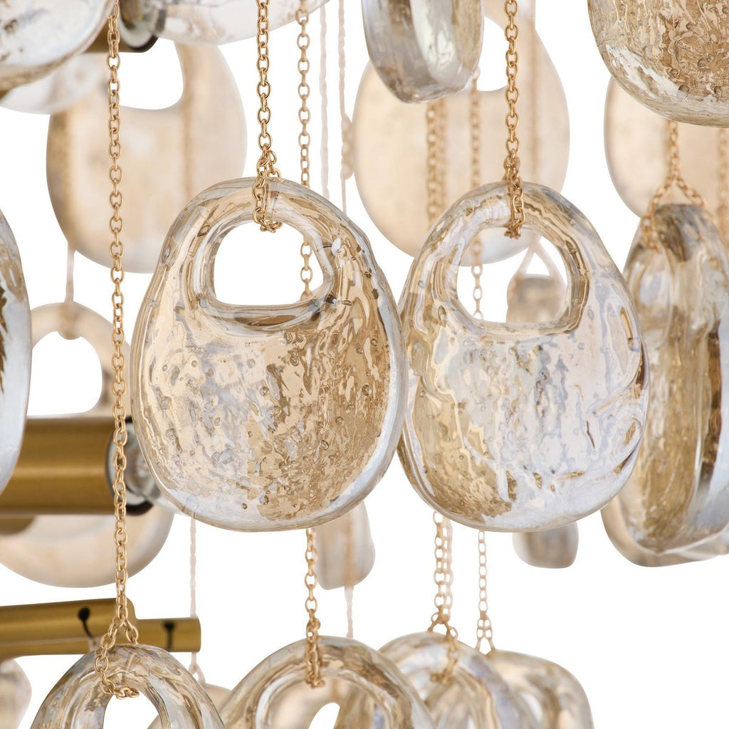 Seeded Glass Chandelier — Chandelier | Maison Monashee — view 8