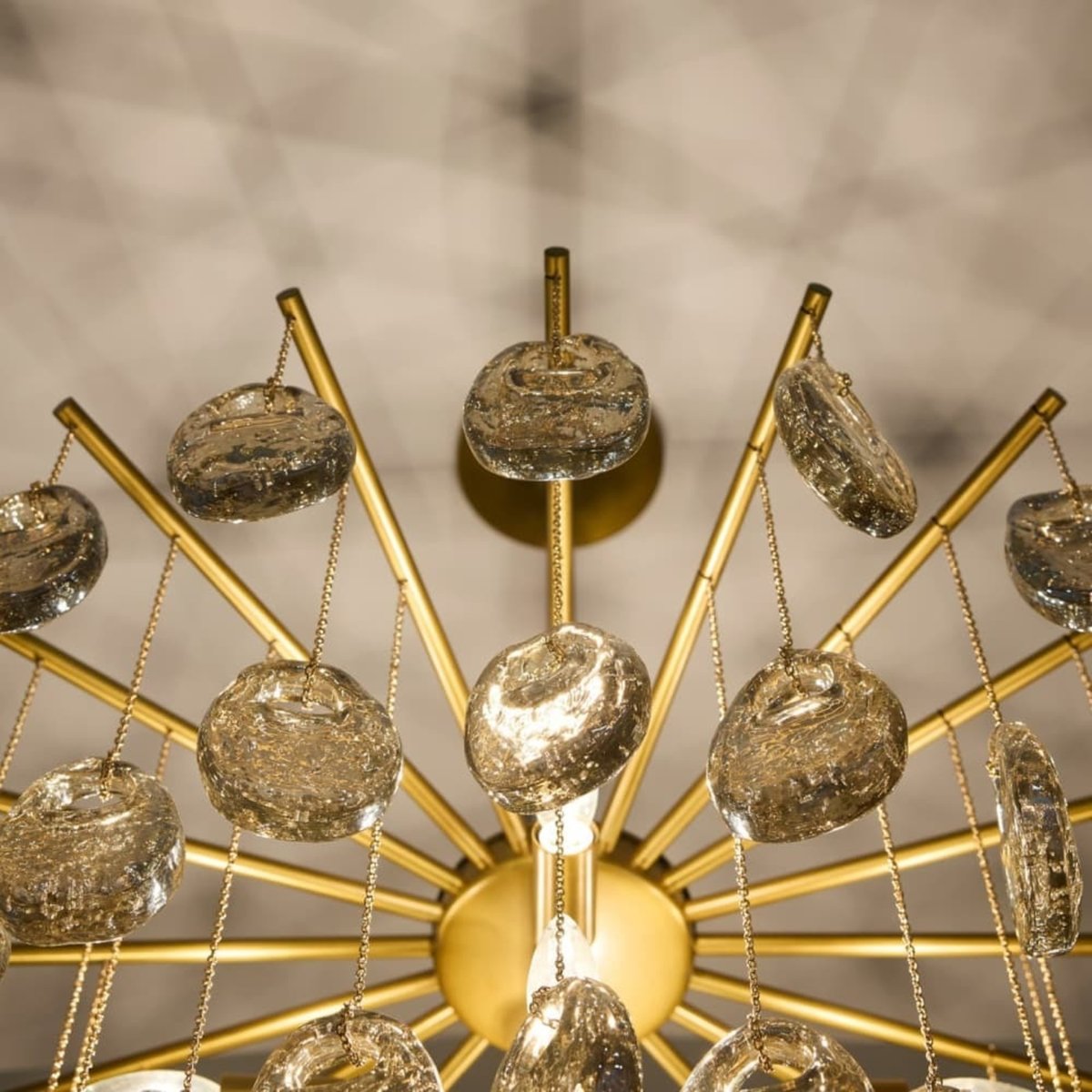 Seeded Glass Chandelier — Chandelier | Maison Monashee — view 5