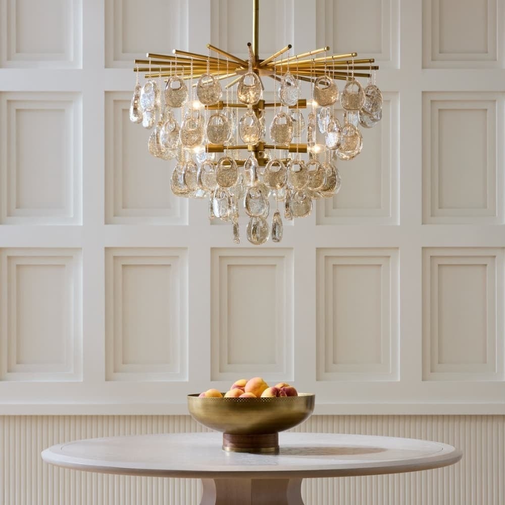 Seeded Glass Chandelier — Chandelier | Maison Monashee — view 2