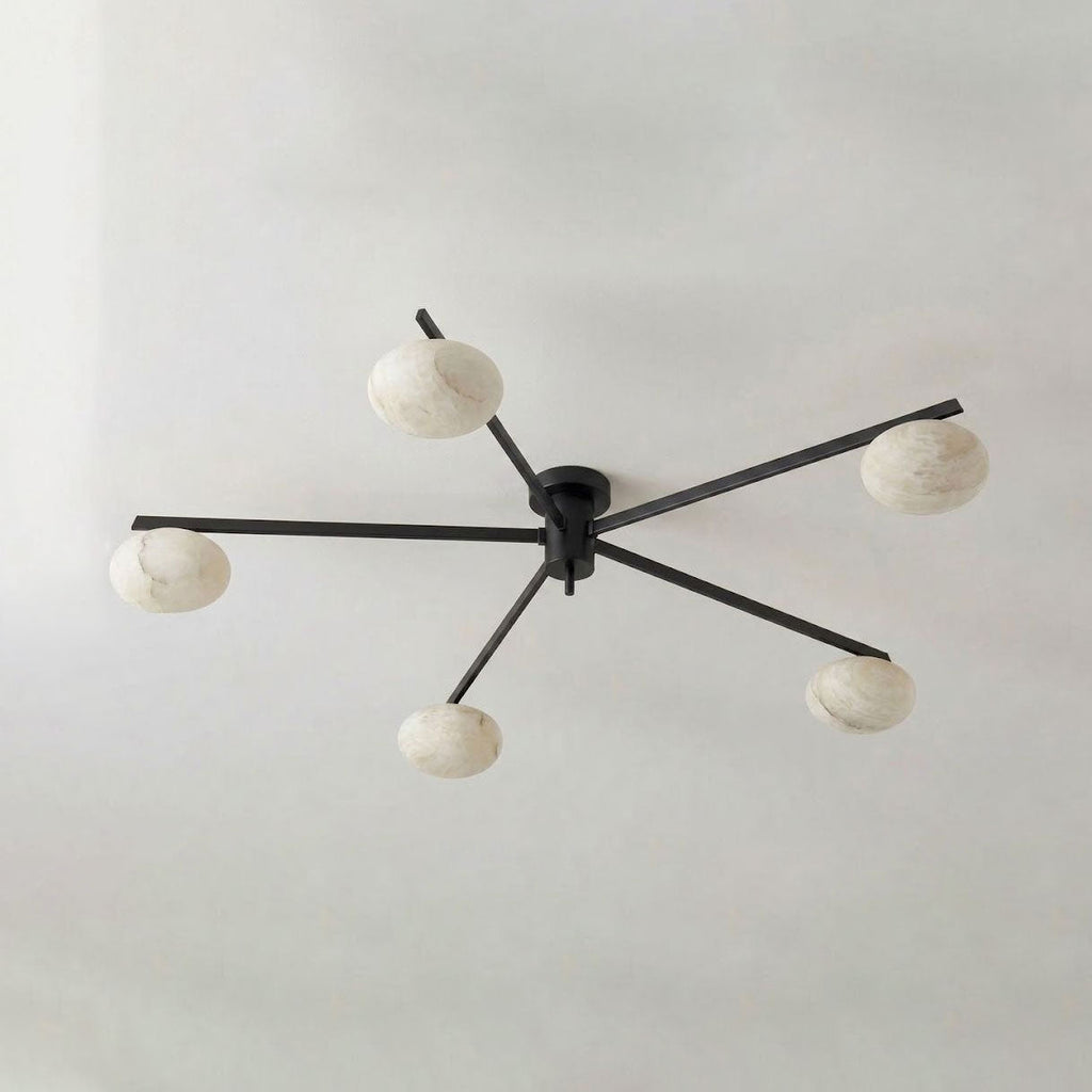 White Oval Ceiling Light — Ceiling Light | Maison Monashee — view 7