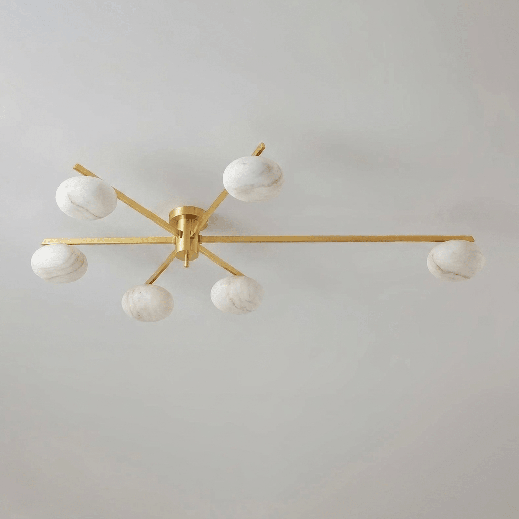White Oval Ceiling Light — Ceiling Light | Maison Monashee — view 13