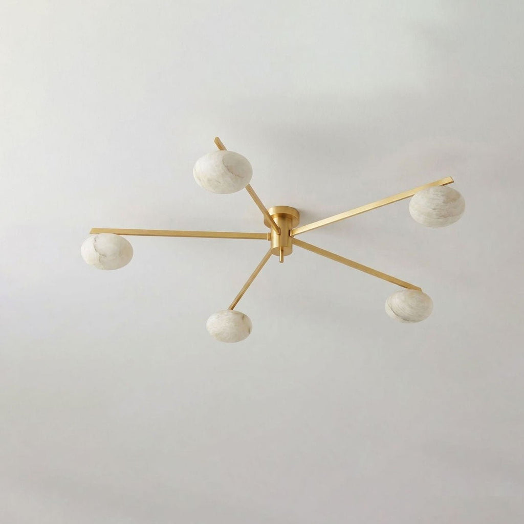 White Oval Ceiling Light — Ceiling Light | Maison Monashee — view 9